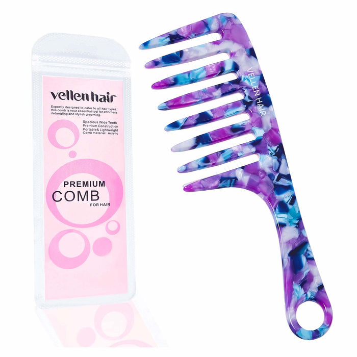 VH-708 7.5-Inch Cellulose Acetate Wide-Tooth Comb