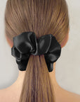 Luxurious Satin Hair Scrunchies by Vellen Hair - Dark Chocolate