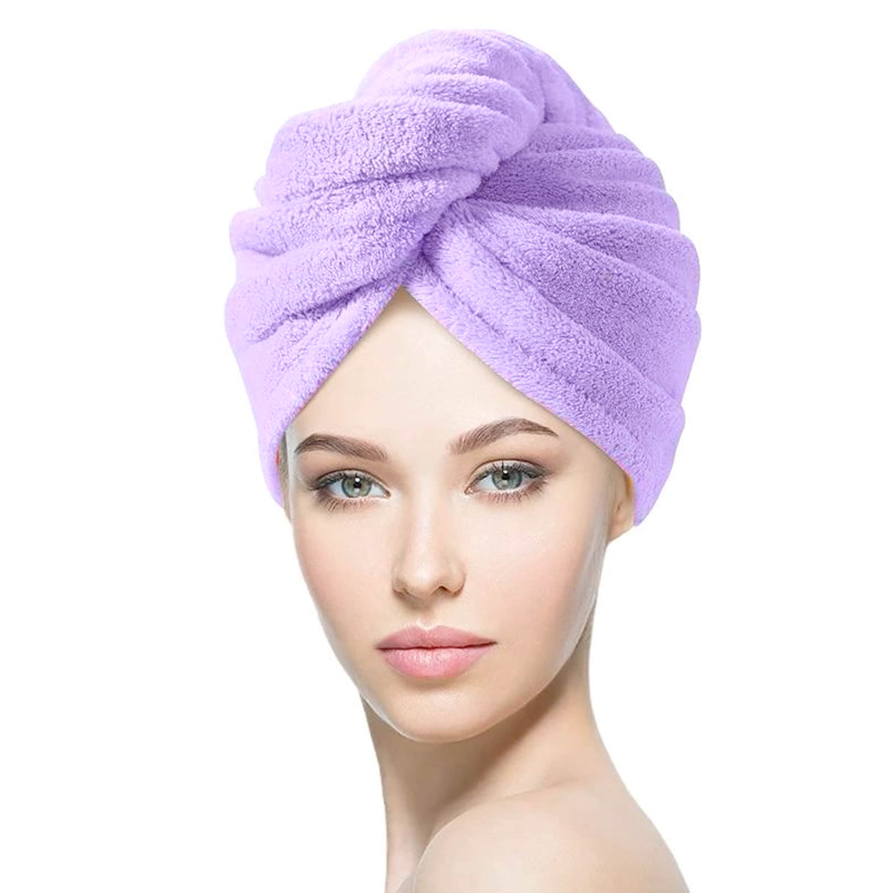 Microfiber Hair Drying Head Towel Turban Wrap 4 Pk Amazon.com: Turbie Twist 4-Pack Microfiber Hair Towel for  main image 4