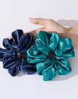 Luxurious Satin Hair Scrunchies by Vellen Hair - Ocean wave
