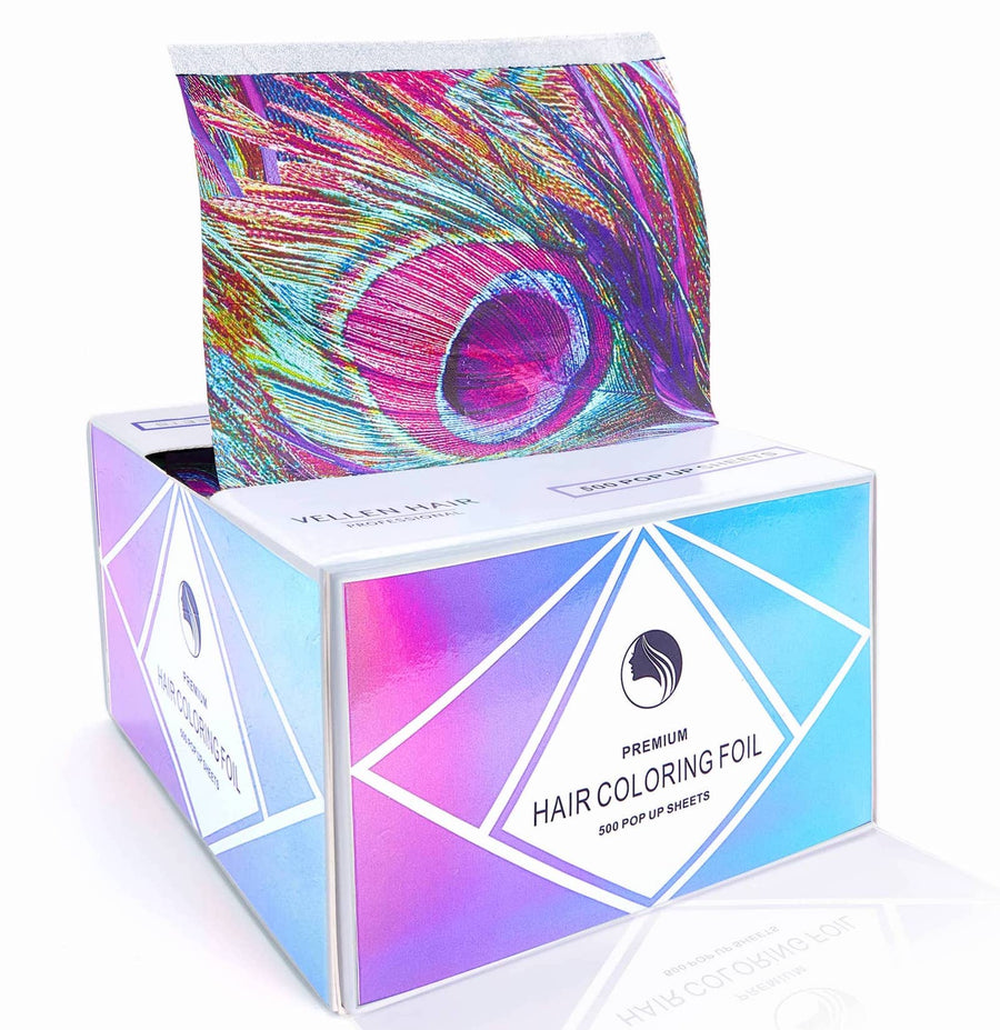 Peacock Feather pop-up foil sheets, 500 sheets – Vellen Hair