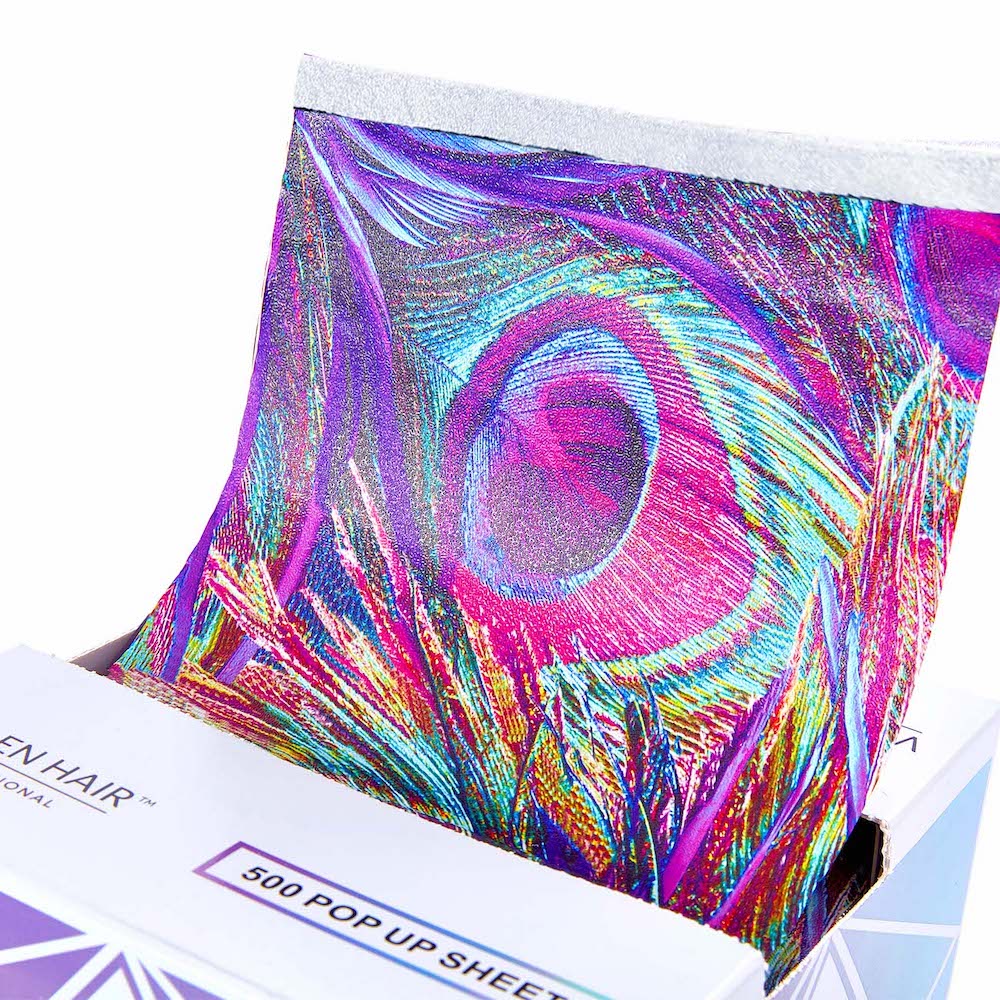Colorful Embossed Pop Up Hair Foil Sheets, Aluminum Foil for