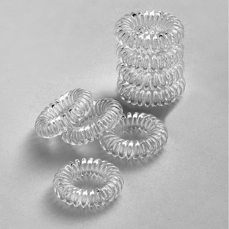 Vellen Hair Ultimate Spiral Hair Ties for Every Hair Type - Crystal Clear