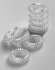 Vellen Hair Ultimate Spiral Hair Ties for Every Hair Type - Crystal Clear
