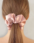Luxurious Satin Hair Scrunchies by Vellen Hair - Vanilla Pie