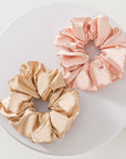 Luxurious Satin Hair Scrunchies by Vellen Hair - Vanilla Pie