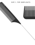 Ultimate Highlighting Comb Set 2.0 - 5 Sizes Black