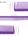 Vellen Hair® Ultimate Cutting Combs 5 Different Sizes - Purple
