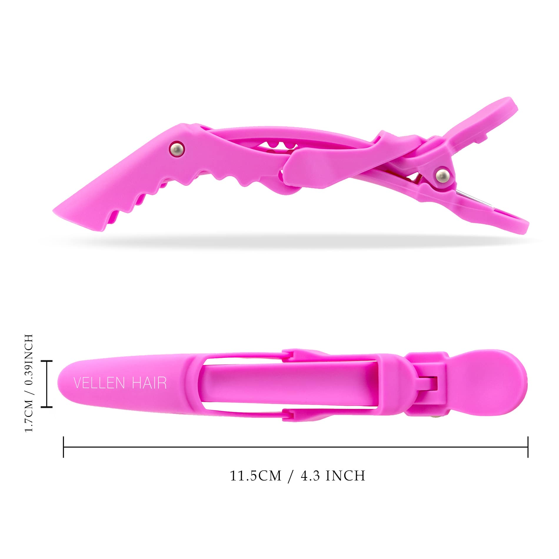 Alligator Hair Clips 6 Pack Pink VellenHair