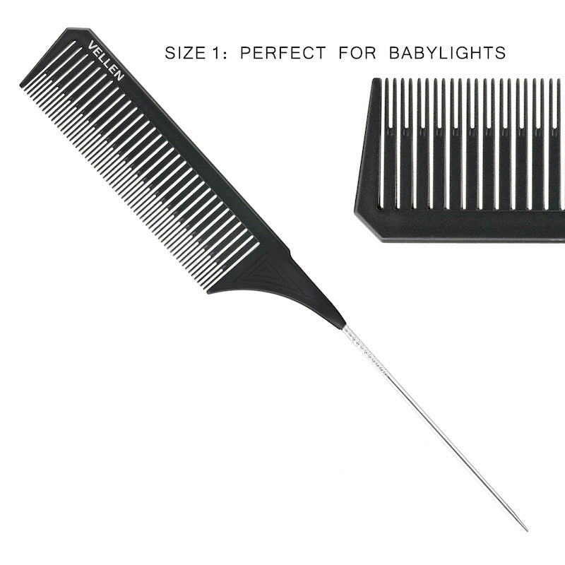 Weaving Highlight Rat Tail Stylist Comb for Hair Highlighting and More  [Black] - Royal Moroccan