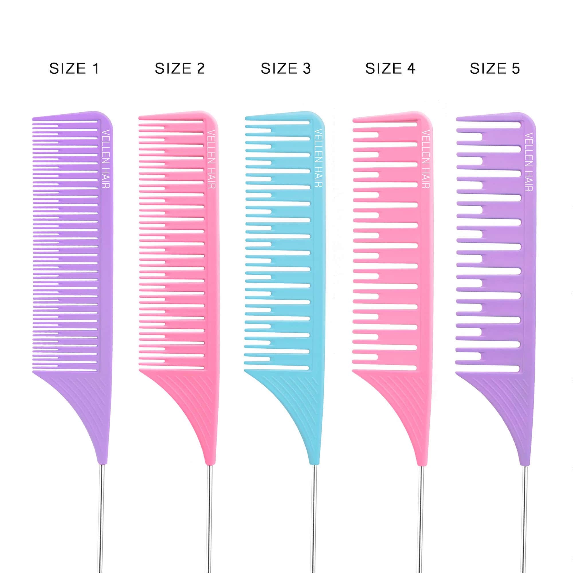 Ultimate Highlighting Comb Set 2.0 - 5 Sizes - Purple/Pink