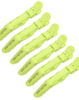 Alligator Hair Clips - 6 Pack - Grass Green