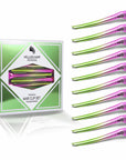 Super Sectioner Clips - 10 Pack - Green/Pink Ombre