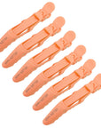 Alligator Hair Clips - 6 Pack - Peach