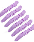 Alligator Hair Clips - 6 Pack - Purple