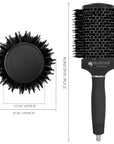 Vellen Hair Ceramic Round Hairbrush 2 inch / 53 mm - Black