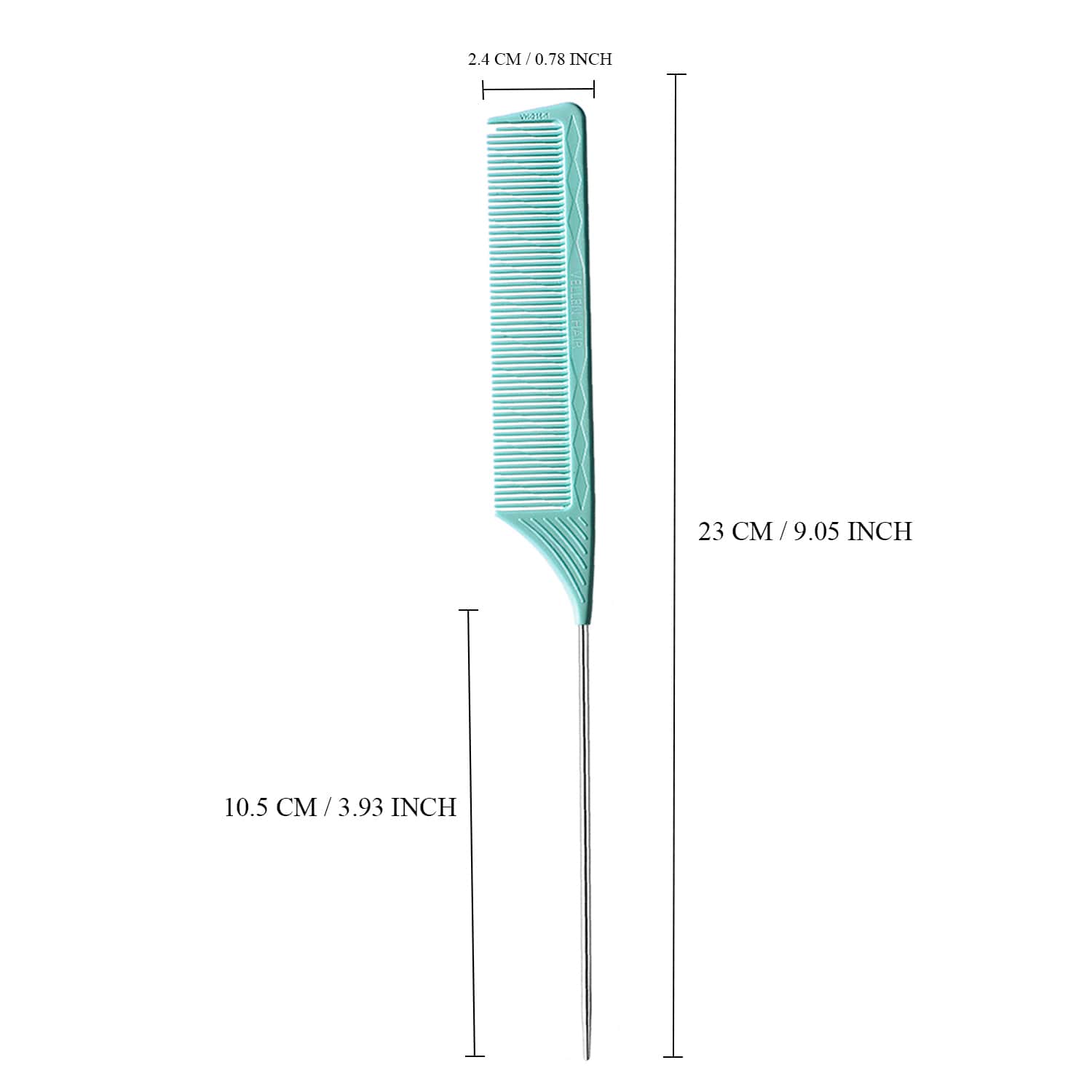 VELLEN HAIR® ULTIMATE PIN TAIL COMBS 3 PACK - MINT