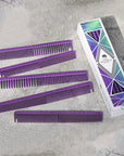 Vellen Hair® Ultimate Cutting Combs 5 Different Sizes - Purple