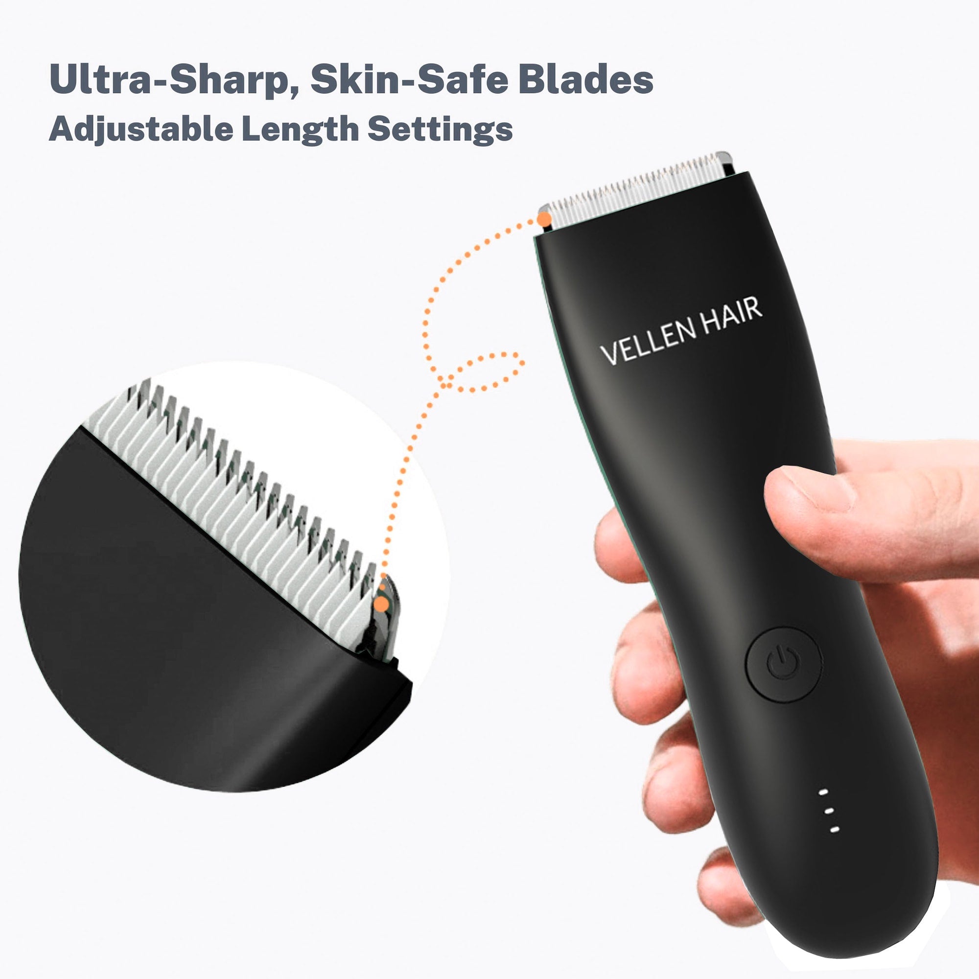 Vellen Hair Precision Body Trimmer – Waterproof, Rechargeable, and Gentle on Skin