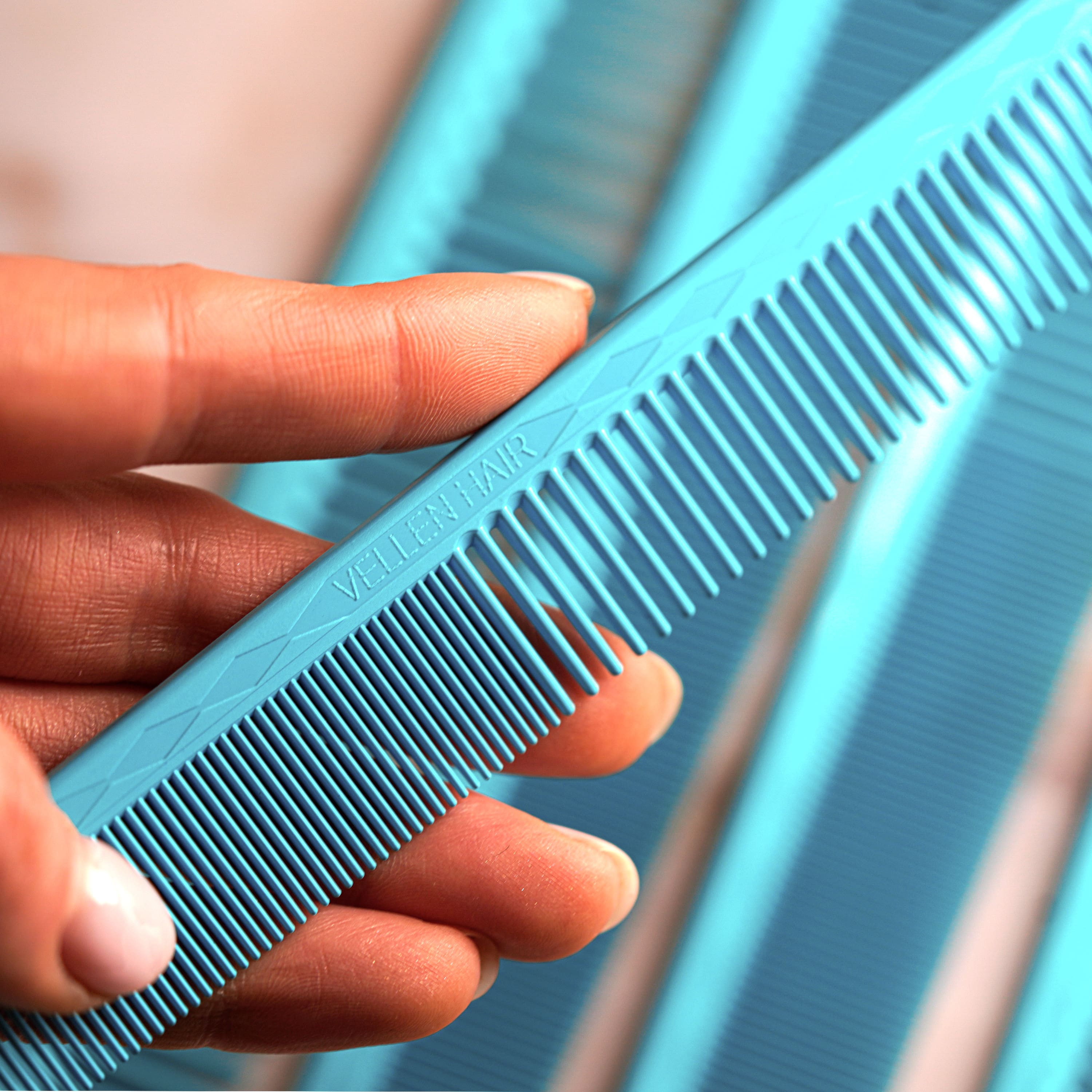 Vellen Hair® Ultimate Cutting Combs 5 Different Sizes - Blue