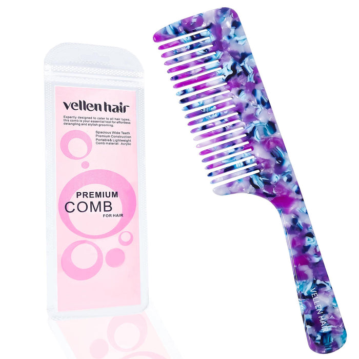 8.3-Inch Cellulose Acetate Wide-Tooth Comb