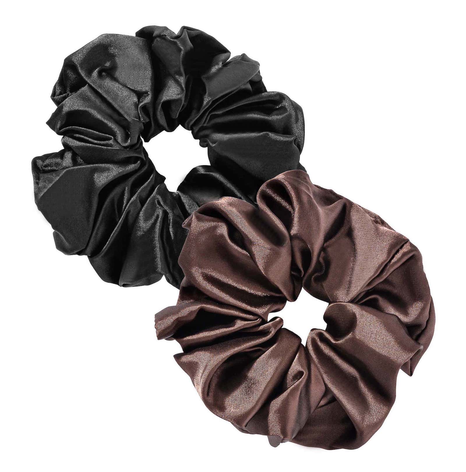 Luxurious Satin Hair Scrunchies by Vellen Hair - Dark Chocolate