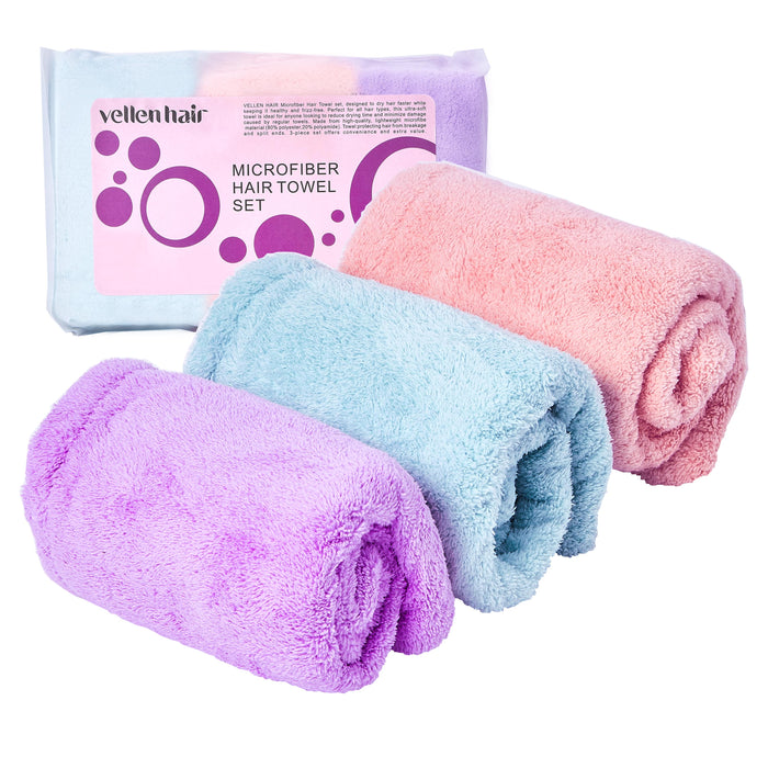 Microfiber Hair Turban (3-Pack)
