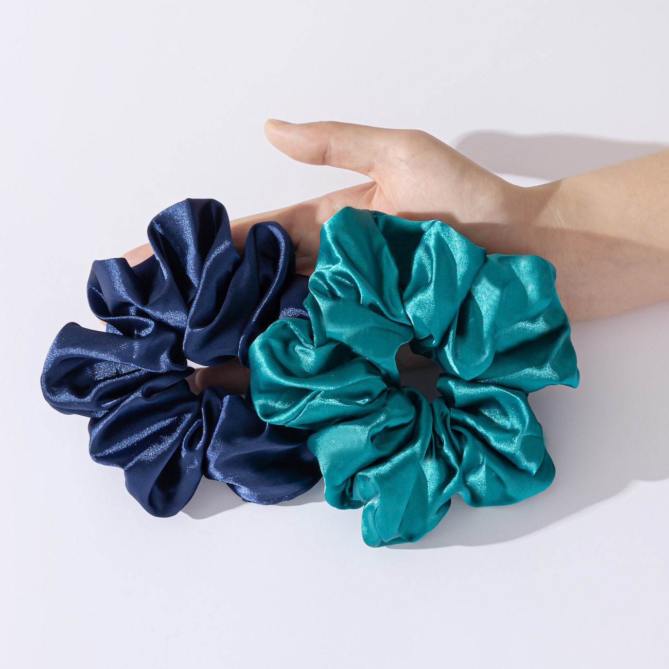 Luxurious Satin Hair Scrunchies by Vellen Hair - Ocean wave