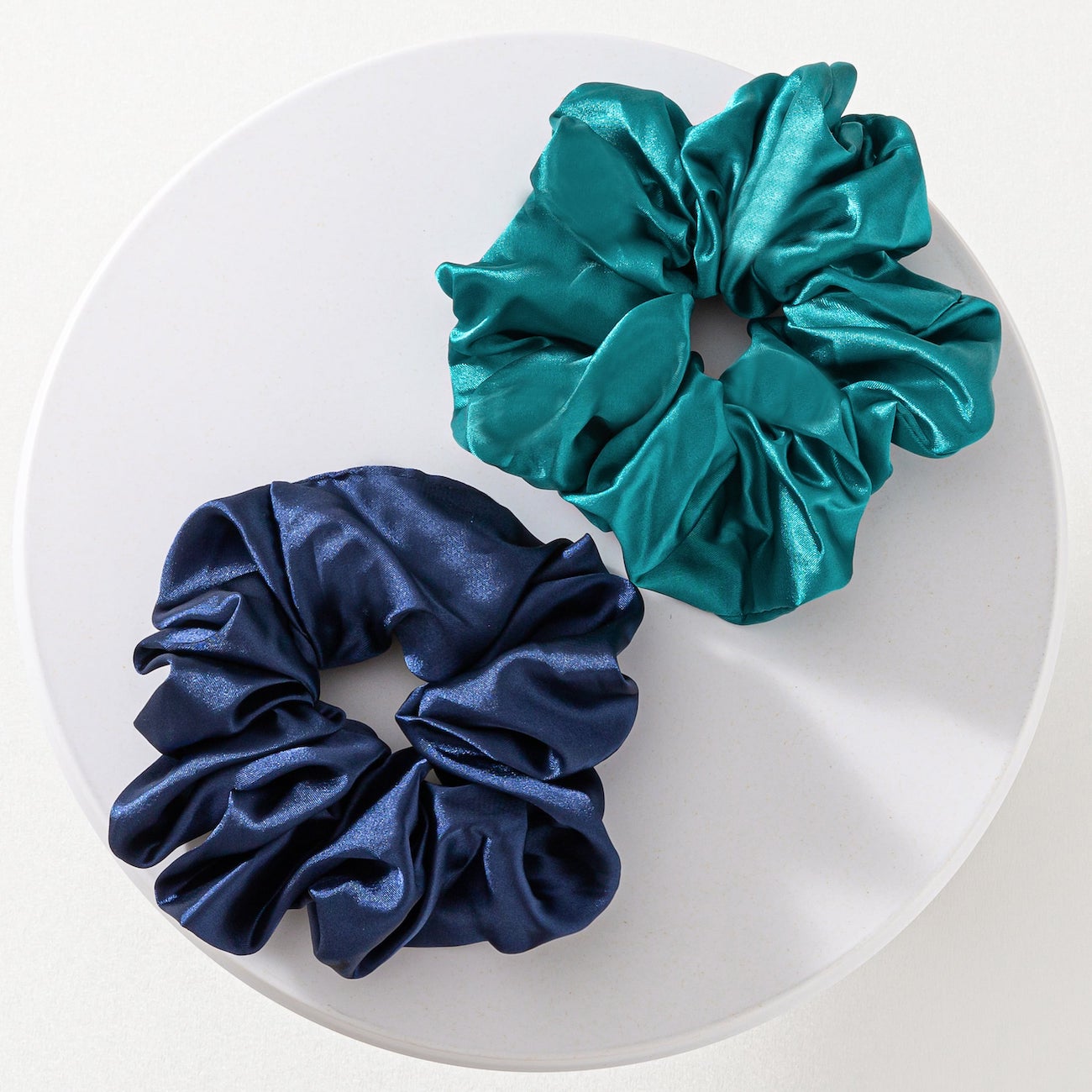 Luxurious Satin Hair Scrunchies by Vellen Hair - Ocean wave
