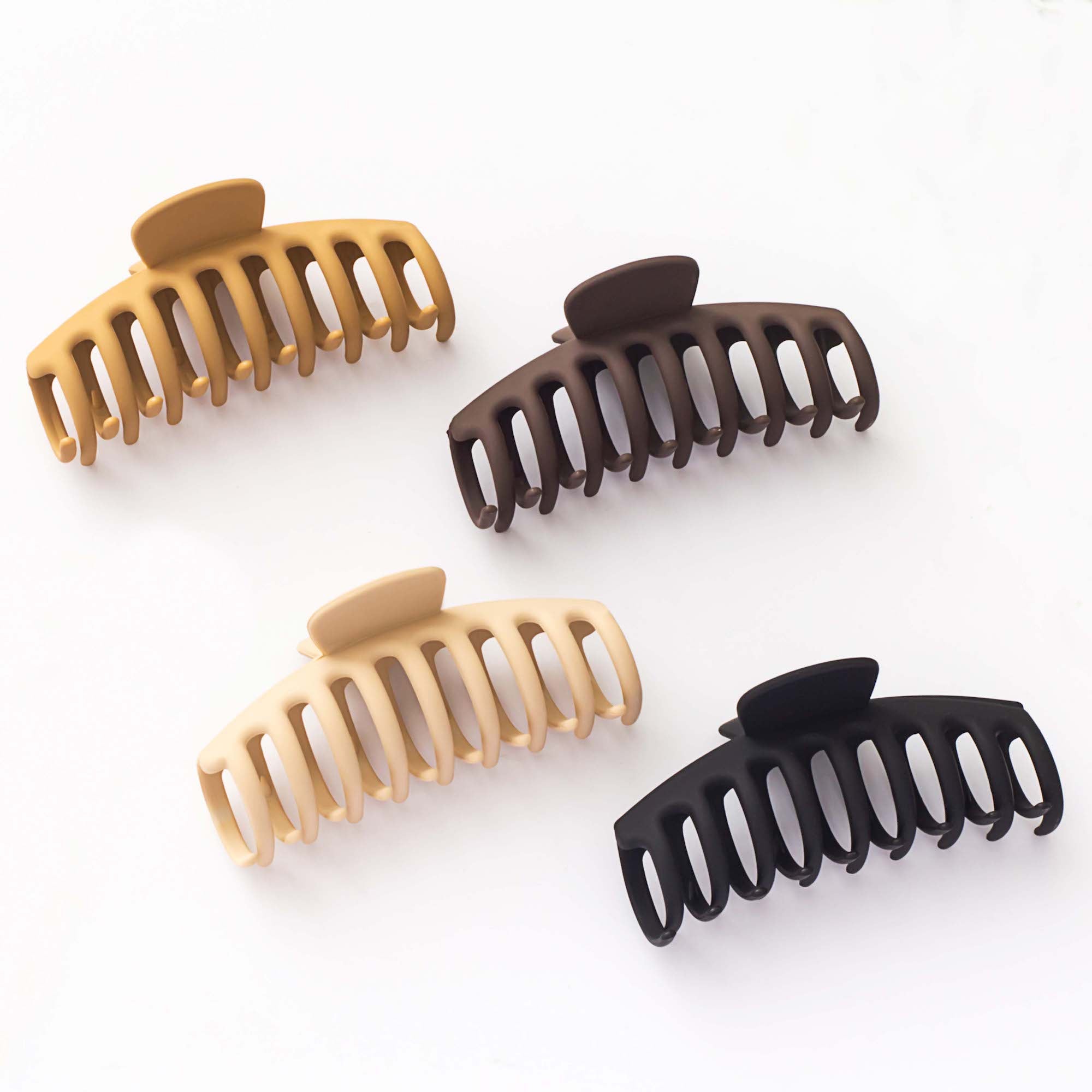 Vellen Hair Extra Large Claw Clips – 4 Pack Matte Finish, Non-Slip Hair Clips for Thick Hair - Classic Clay