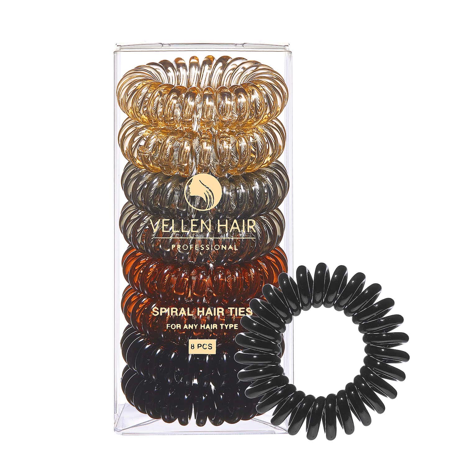 Vellen Hair Ultimate Spiral Hair Ties for Every Hair Type - Mocha Palette