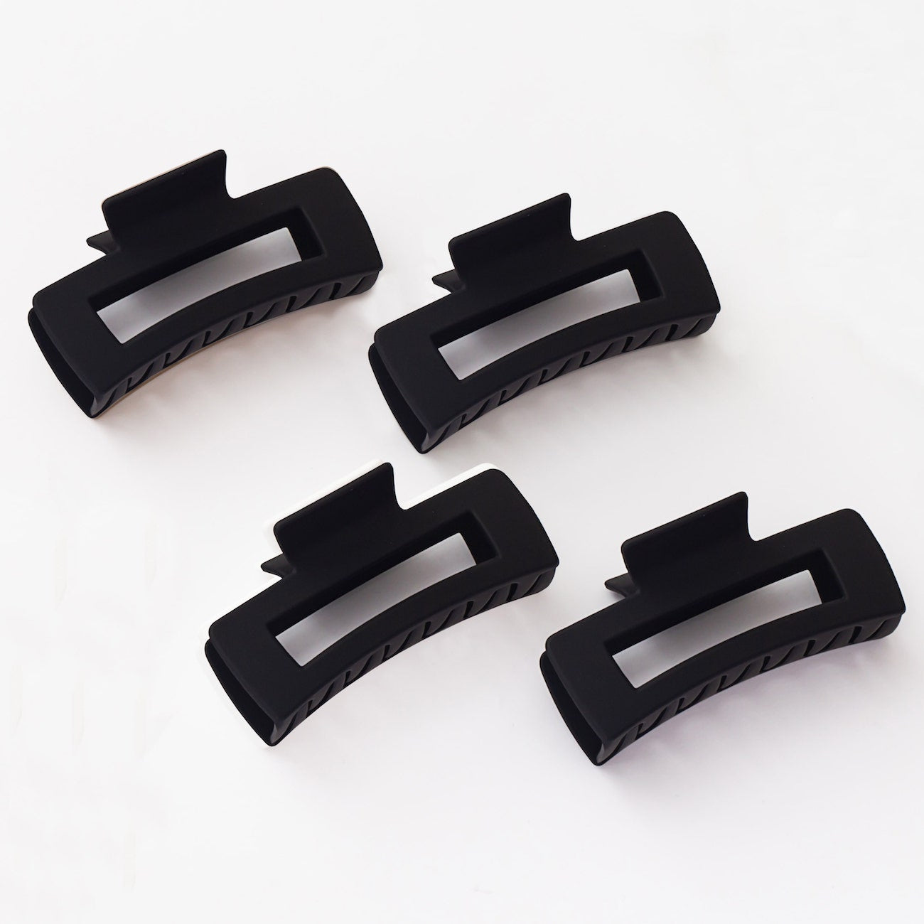 Vellen Hair Extra Large Claw Clips – 4 Pack Matte Finish, Non-Slip Hair Clips for Thick Hair - Black