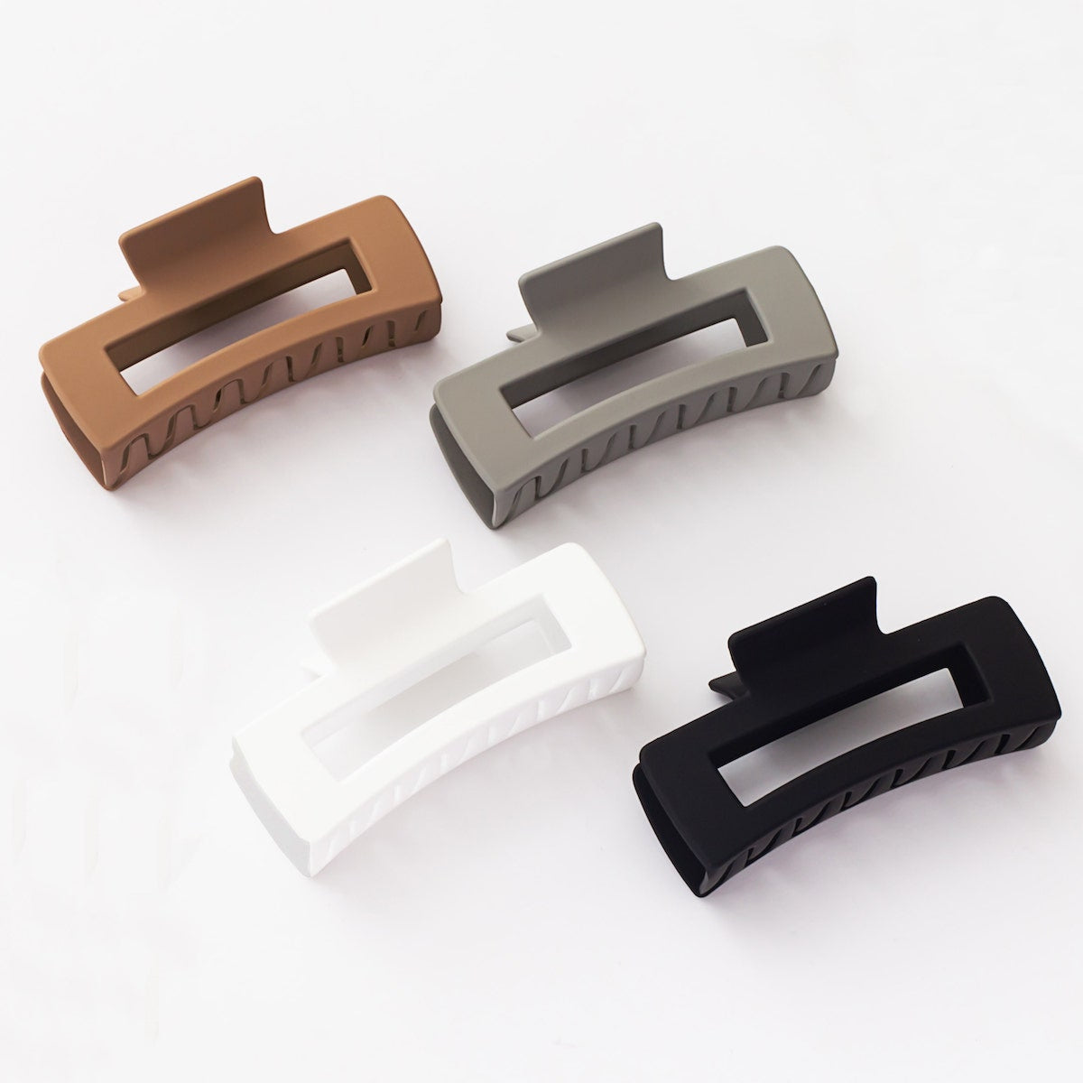 Vellen Hair Extra Large Claw Clips – 4 Pack Matte Finish, Non-Slip Hair Clips for Thick Hair - Classic Clay