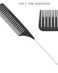 Ultimate Highlighting Comb Set 2.0 - 5 Sizes Black