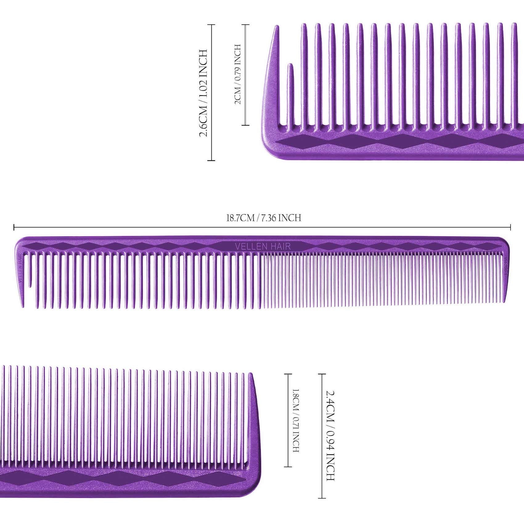 Vellen Hair® Ultimate Cutting Comb - VH206 - 18.7 cm / 7.36 inch - Purple
