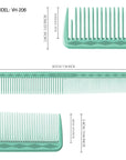 Vellen Hair® Ultimate Cutting Combs 5 Different Sizes - Mint