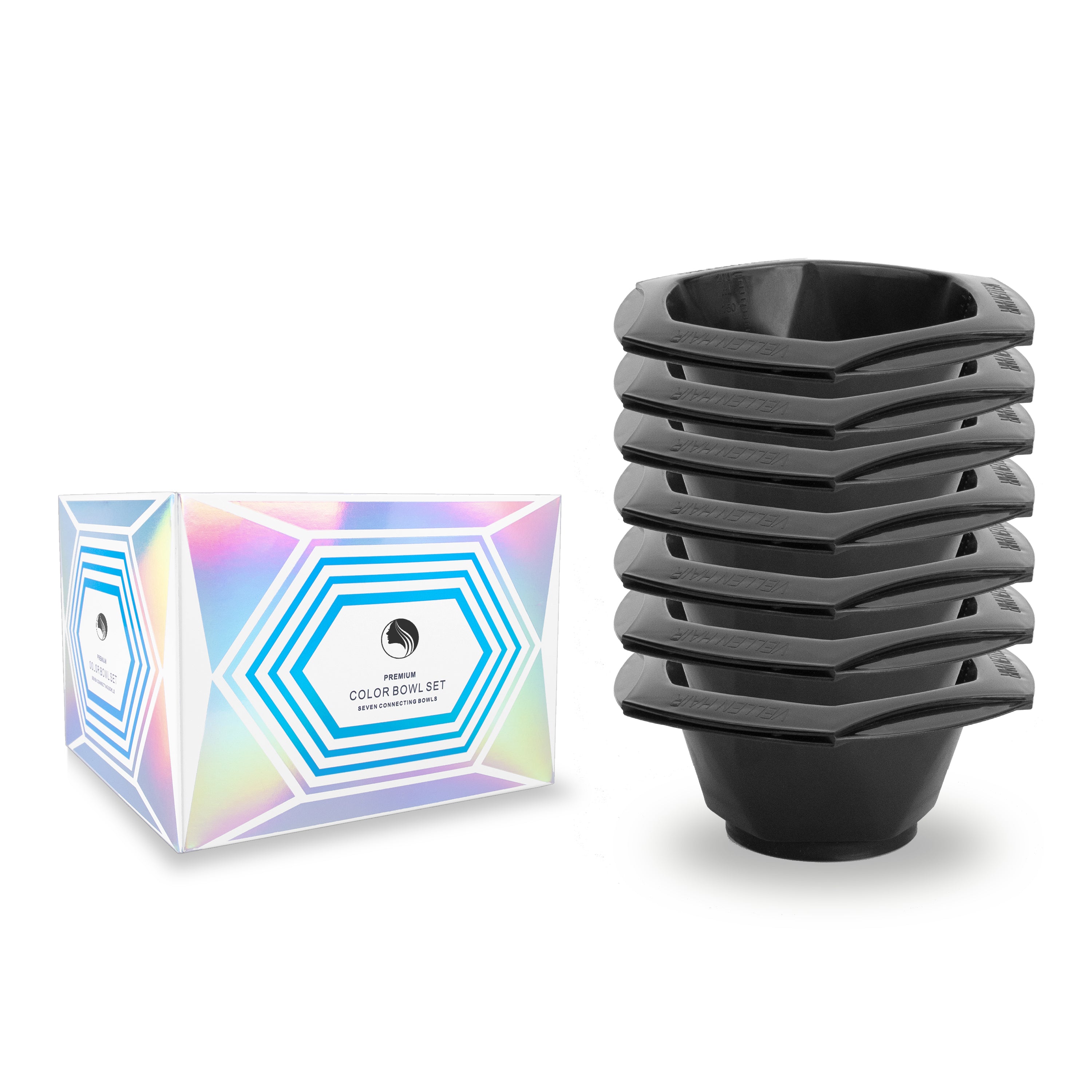 Color Bowl Set - 7 Pack - Black