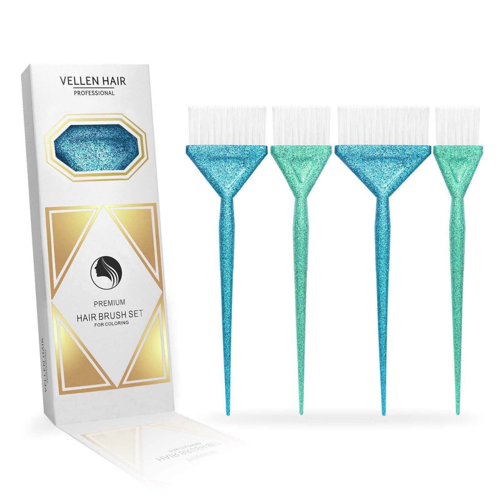 Glam Brush - 4 Pack - Mint/Blue