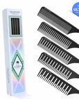 Ultimate Highlighting Comb Set 2.0 - 5 Sizes Black