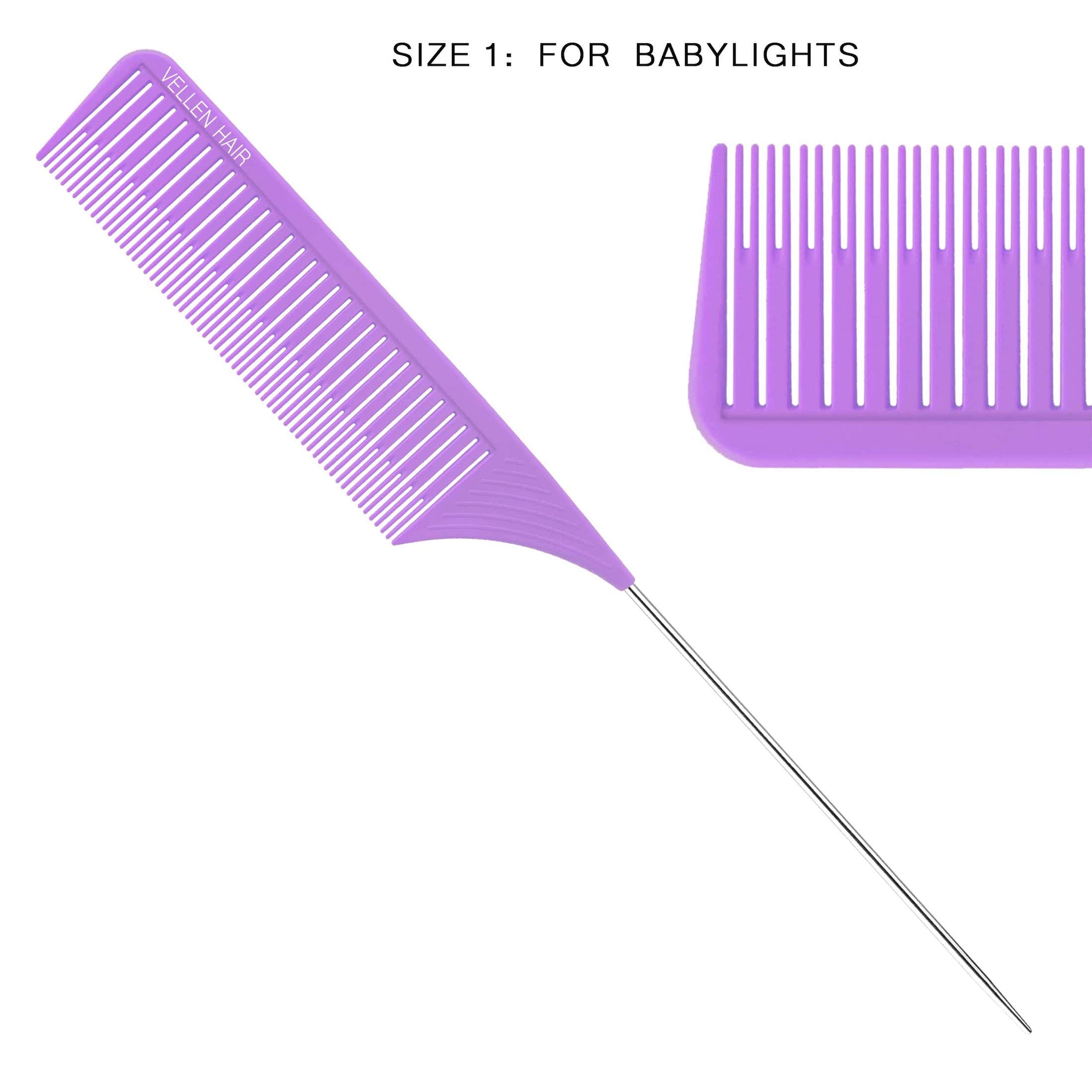 Ultimate Highlighting Comb Set 2.0 - 5 Sizes - Purple/Pink