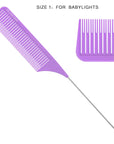 Ultimate Highlighting Comb Set 2.0 - 5 Sizes - Purple/Pink