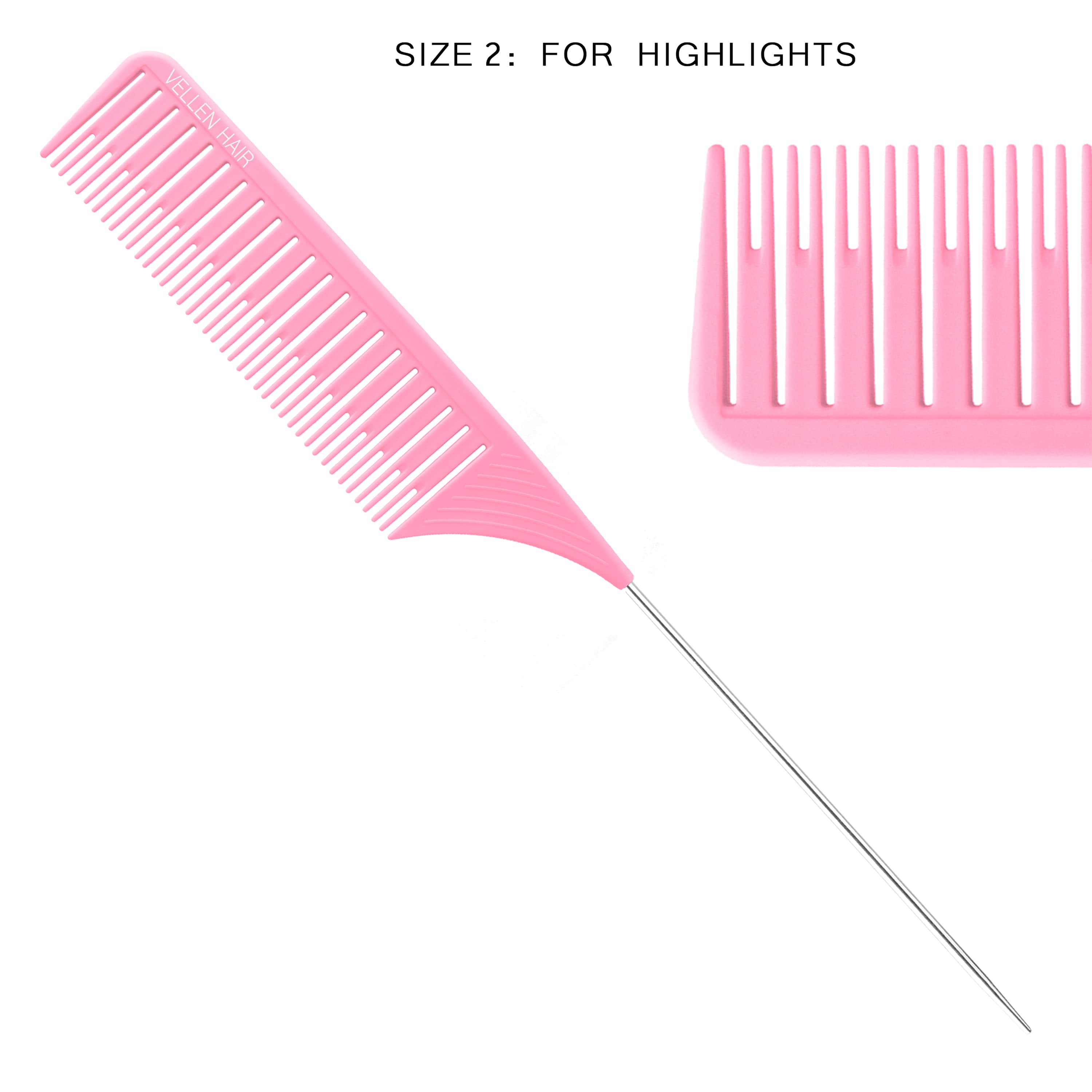 Ultimate Highlighting Comb Set 2.0 - 5 Sizes - Purple/Pink