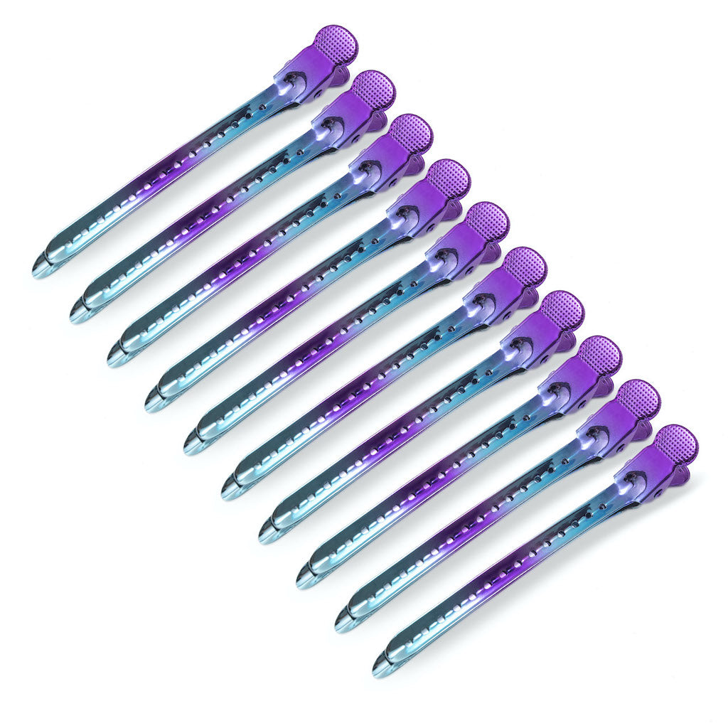 Super Sectioner Clips - 10 Pack - Turquoise/Purple Ombre