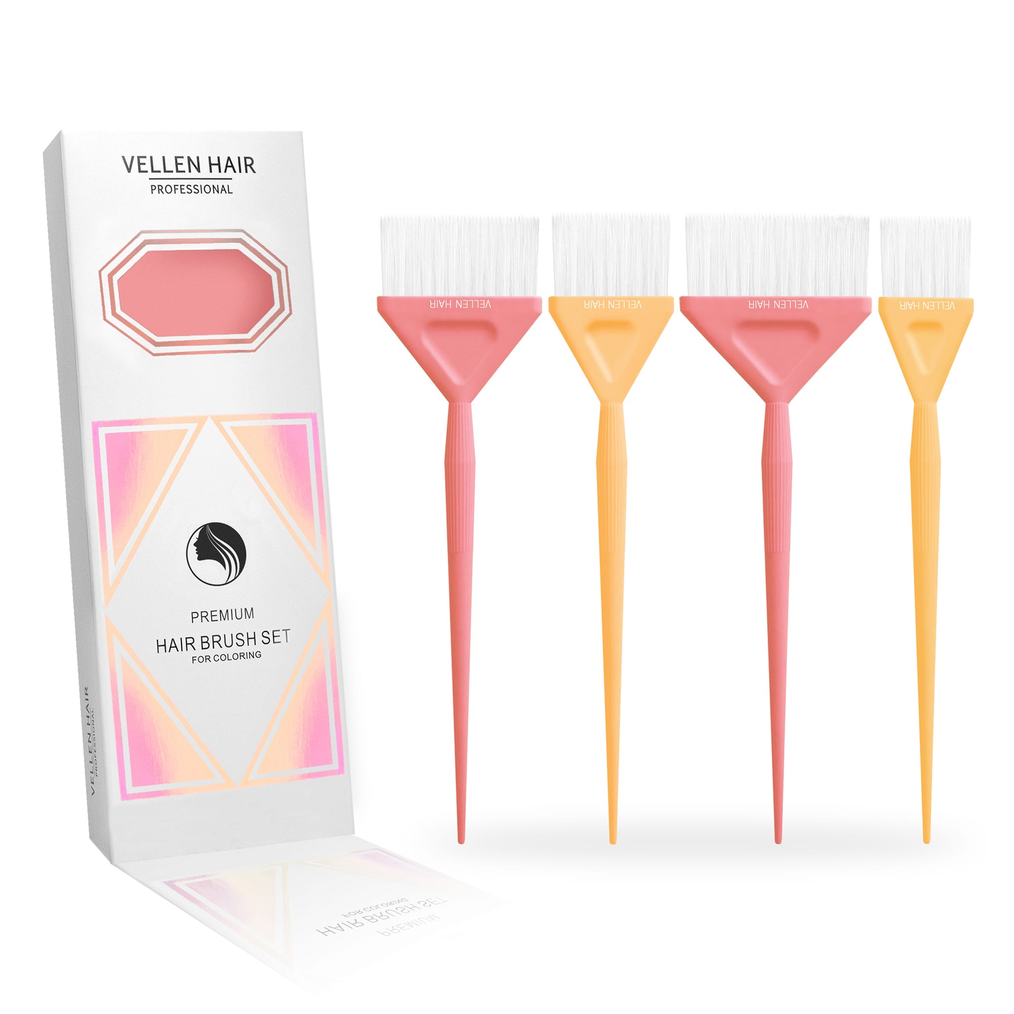 Color Brush - 4 Pack - Peach/Orange