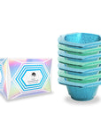 Glam Color Bowl Set - 7 Pack - Blue/Mint