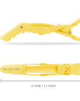 Alligator Hair Clips - 6 Pack - Yellow