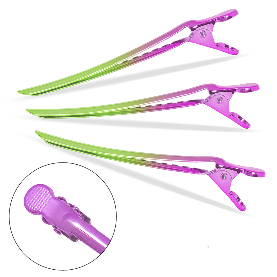Super Sectioner clips, green and pink ombre – view 2