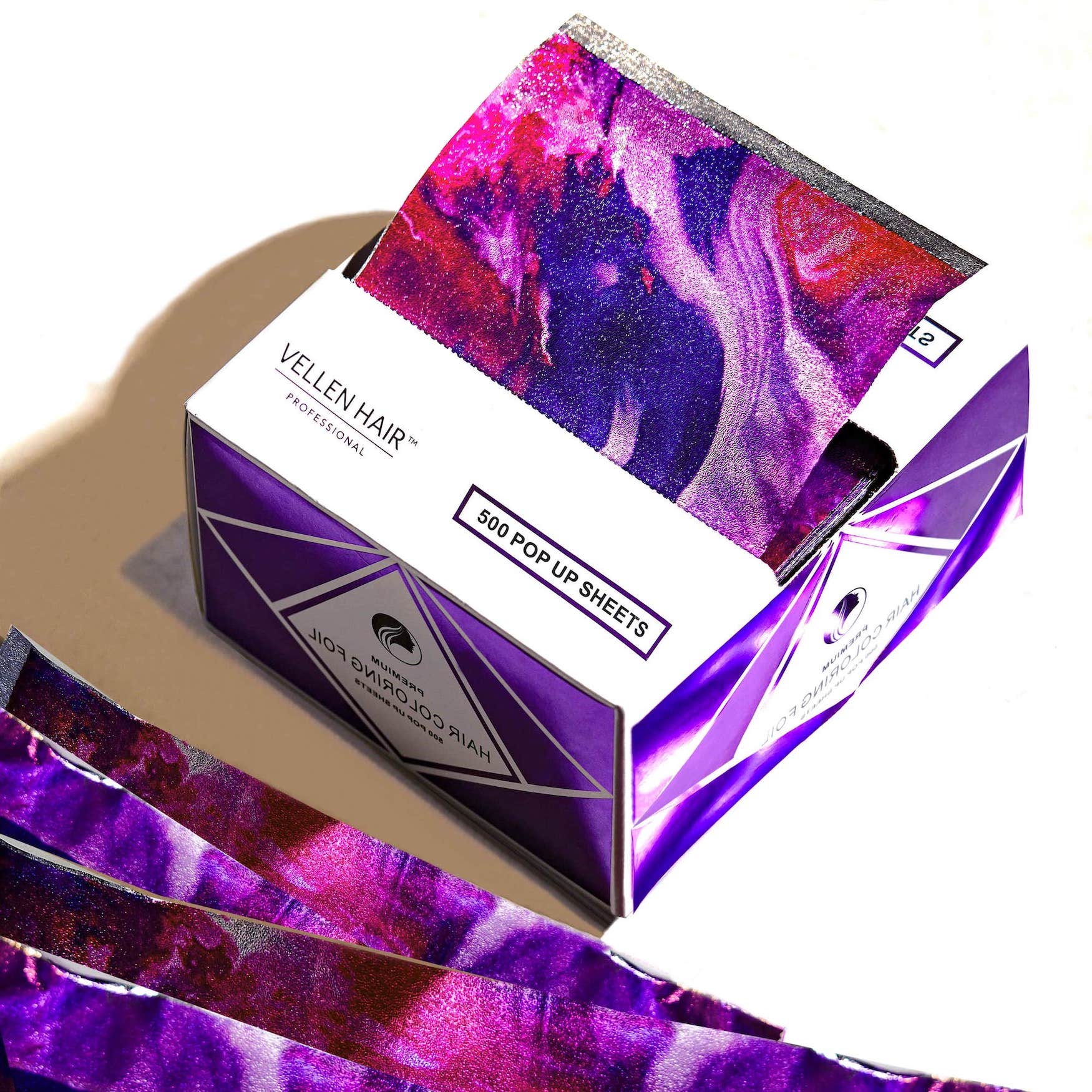 5x11 Pop Up Foil Sheets - 500 Sheets - 15 Micron - Purple Flame