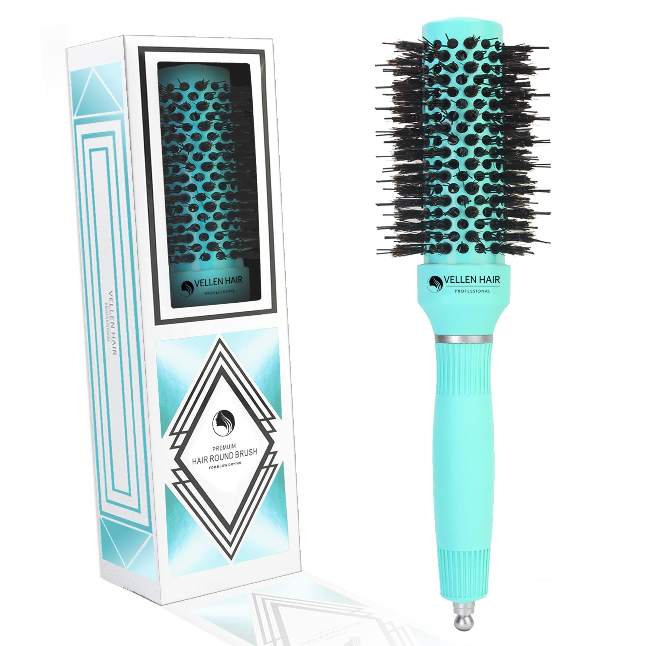 Vellen Hair Ceramic Round Hairbrush 1.3 inch / 32 mm - Mint