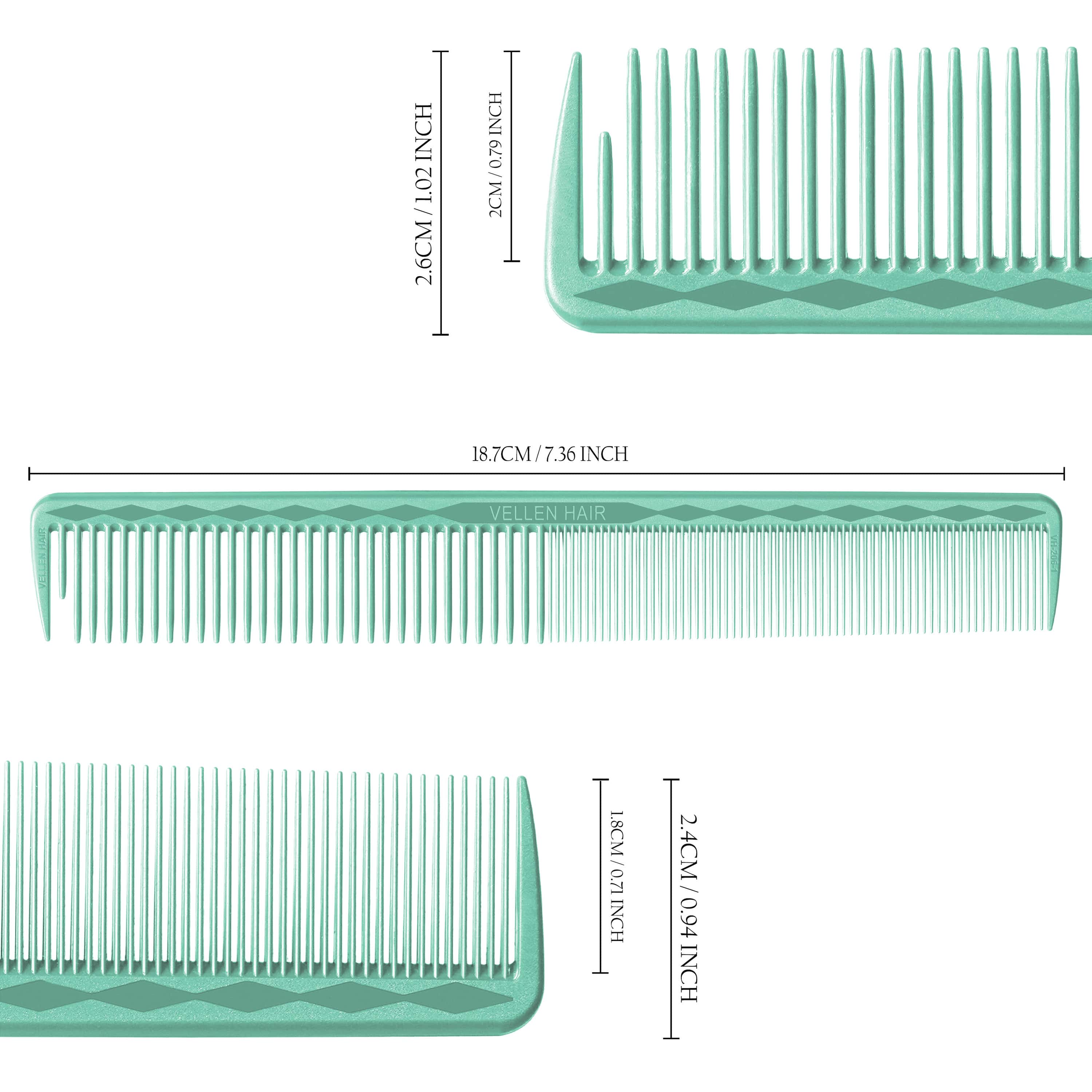 Vellen Hair® Ultimate Cutting Comb - VH206 - 18.7 cm / 7.36 inch - Mint